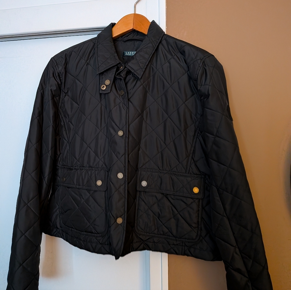 LAUREN Ralph Lauren Quilted Jacket with Gold Buttons | XL - Picture 7 of 9